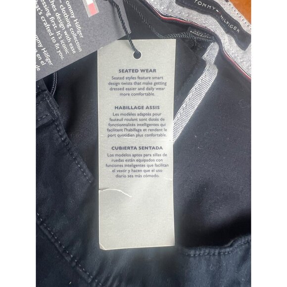 Tommy Hilfiger Adaptive Mens Pants Navy Chinos Seated Wear Collection 34/32 - Picture 13 of 16